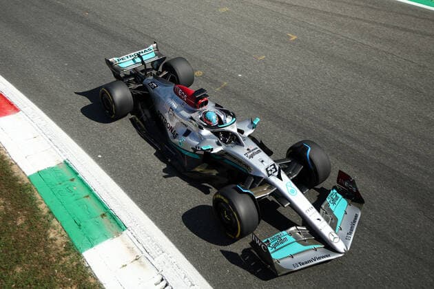 F1 Gran Prix of Italy George Russell of Mercedes AMG Petronas F1 Team on track during final practice for the F1 Grand Prix of Italy. Monza Autodromo Nazionale Italy Copyright: xMarcoxCanonierox