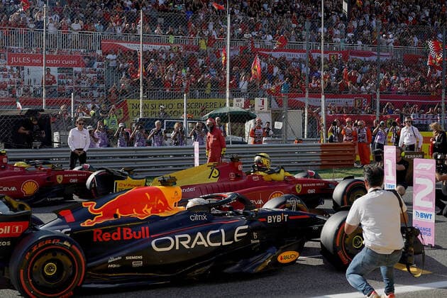 FORMULA 1 PIRELLI GRAN PREMIO D ITALIA 2022 10 09 2022, Autodromo Nazionale di Monza, Monza, FORMULA 1 PIRELLI GRAN PREMIO D ITALIA 2022 ,in the picture pole position for Charles Leclerc MCO , Scuderia Ferrari nordphotoxGmbHx xBratic nph00250