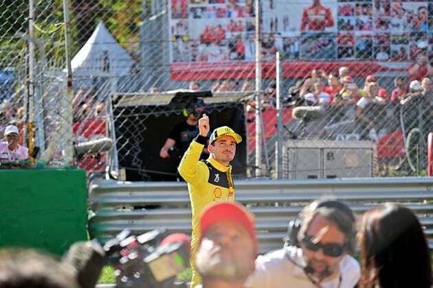 FORMULA 1 PIRELLI GRAN PREMIO D ITALIA 2022 10 09 2022, Autodromo Nazionale di Monza, Monza, FORMULA 1 PIRELLI GRAN PREMIO D ITALIA 2022 ,in the picture pole position for Charles Leclerc MCO , Scuderia Ferrari nordphotoxGmbHx xBratic nph00250