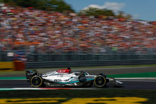 63 George Russell GBR, Mercedes AMG Petronas F1 Team , F1 Grand Prix of Italy at Autodromo Nazionale Monza on September 10, 2022 in Monza, Italy Photo by HOCH ZWEI Monza Italy