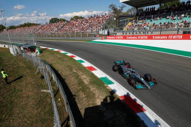 63 George Russell GBR, Mercedes AMG Petronas F1 Team , F1 Grand Prix of Italy at Autodromo Nazionale Monza on September 10, 2022 in Monza, Italy Photo by HOCH ZWEI Monza Italy