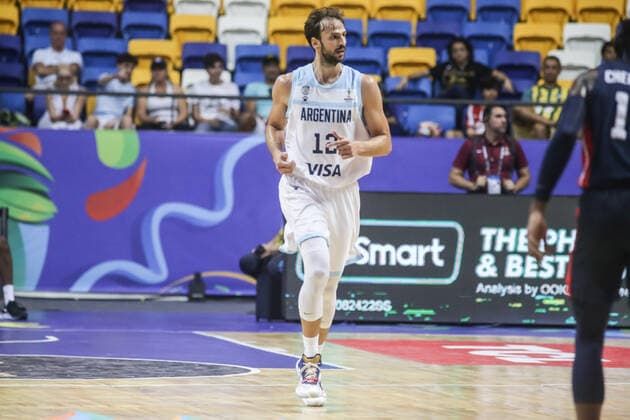 Argentina x Estados Unidos RECIFE, PE - 10.09.2022: ARGENTINA X ESTADOS UNIDOS - Marcos Deli (ARG), during the game between Argentina and the United States (USA), valid for the semifinal of the Copa América de Basketball Men, the Americup FIBA 2022, held at the Ginásio Geraldo Magalhães, known as Ginásio Geraldão, in Recife (PE), Brazil, this Saturday (10). (Photo: Tiago Caldas Fotoarena) x2263801x  TiagoxCaldas
