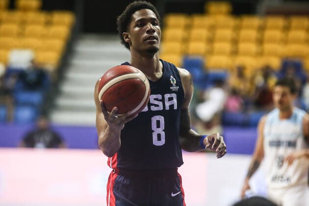 Argentina x Estados Unidos RECIFE, PE - 10.09.2022: ARGENTINA X ESTADOS UNIDOS - Patrick Mccaw (USA), during the game between Argentina and the United States (USA), valid for the semifinal of the Copa América Men& 39;s Basketball, Americup FIBA 2022, held at the Ginásio Geraldo Magalhães, known as Ginásio Geraldão, in Recife (PE), Brazil, this Saturday (10). (Photo: Tiago Caldas Fotoarena) x2263802x  TiagoxCaldas