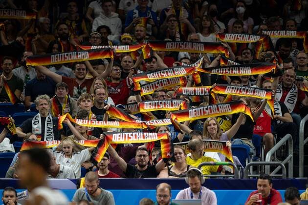 Basketball Berlin 10 09 2022 Eurobasket 2022 Round of 16 Germany GER Montenegro MNE German fans