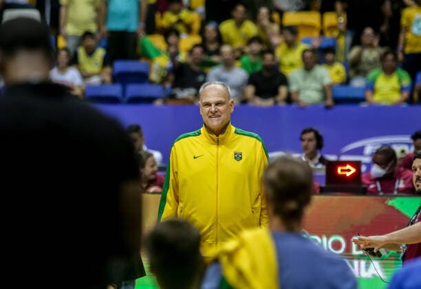 Brasil x Canadá RECIFE, PE - 10.09.2022: BRASIL X CANADÁ - Oscar Schmidt, during the game between Brazil and Canada, valid for the semifinal of the Copa América Men& 39;s Basketball, the Americup FIBA 2022, held at the Ginásio Geraldo Magalhães, known as Ginásio Geraldão, in Recife (PE), Brazil, this Saturday (10) . (Photo: Tiago Caldas Fotoarena) x2264153x  TiagoxCaldas