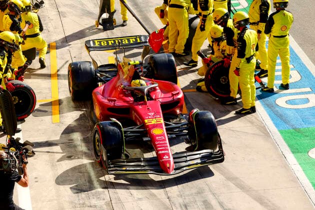55 Carlos Sainz ESP, Scuderia Ferrari , F1 Grand Prix of Italy at Autodromo Nazionale Monza on September 11, 2022 in Monza, Italy Photo by HOCH ZWEI Monza Italy