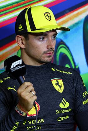 LECLERC Charles (mco), Scuderia Ferrari F1-75, portrait, press conference, PK, Pressekonferenz during the Formula 1 Pirelli Gran Premio d™Italia 2022, Italian Grand Prix 2022, 16th round of the 2022 FIA Formula One World Championship, WM, Weltmeisterschaft from September 9 to 11, 2022 on the Autodromo Nazionale di Monza, in Monza, Italy - F1 - ITALIAN GRAND PRIX 2022 - RACE DPPI Panoramic MONZ_SUN_PRCONF_15