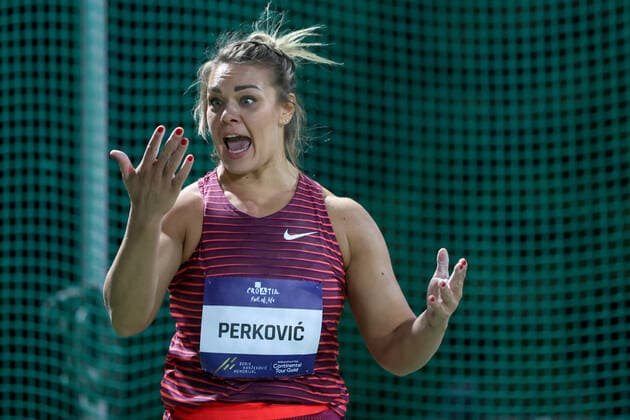 Bilder des Jahres 2022, Sport 09 September Sport Themen der Woche KW36 Sport Bilder des Tages World Athletics Continental Tour 2022 - Memorial Borisa Hanzekovica ZAGREB, CROATIA - SEPTEMBER 11: Sandra Perkovic of Croatia competes in Woman s Discus Throw during the World Athletics Continental Tour Gold 2022 - 72nd Boris Hanzekovic Memorial at Mladost Stadium on September 11, 2022 in Zagreb, Croatia. Photo by Igor Kralj Pixsell IgorxKralj PIXSELL