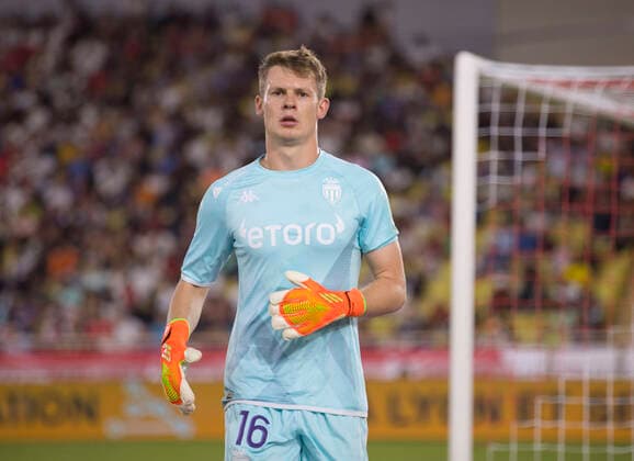Monaco, Monte Carlo September 11, 2022 AS Monaco Olympique Lyonnais Football Match with german Goalkeeper Alexander Nubel, Nuebel Lyon, Fussball, Soccer, L1, Ligue 1, J7 Mandoga Media Germany AS Monaco Olympique Lyonnais Football Match