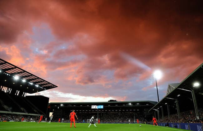 Mandatory Credit: Photo by Kieran McManus Shutterstock (13271663af) A general view of the action under a mood sky Fulham v Brighton & Hove Albion, Premier League, Football, Craven Cottage, London, UK - 30 Aug 2022 EDITORIAL USE ONLY No use with unauthorised audio, video, data, fixture lists, club league logos or live services. Online in-match use limited to 120 images, no video emulation. No use in betting, games or single club league player publications. Fulham v Brighton & Hove Albion, Premier League, Football, Craven Cottage, London, UK - 30 Aug 2022 EDITORIAL USE ONLY No use with unauthorised audio, video, data, fixture lists, club league logos or live services. Online in-match use limited to 120 images, no video emulation. No use in betting, games or single club league player publications.  Copyright: xKieranxMcManus Shutterstockx 13271663af