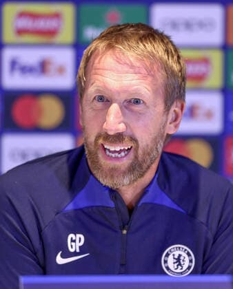 SOCCER - UEFA CL, Chelsea vs RBS LONDON,ENGLAND,13.SEP.22 - SOCCER - UEFA Champions League, group stage, Chelsea FC vs Red Bull Salzburg, preview, press conference, PK, Pressekonferenz Chelsea. Image shows head coach Graham Potter (Chelsea).  GEPAxpictures xMichaelxZemanek