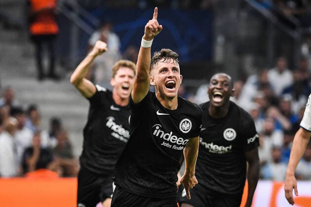 Bilder des Jahres 2022, Sport 09 September Sport Themen der Woche KW37 Sport Bilder des Tages September 13, 2022, Marseille, France: JESPER LINDSTROM of Eintracht Frankfurt celebrates his goal during the UEFA Champions League group D match between Olympique de Marseille (OM) and Eintracht Frankfurt at Orange Velodrome Stadium. Marseille France - ZUMAm308 20220913_zsp_m308_006 Copyright: xMatthieuxMirvillex