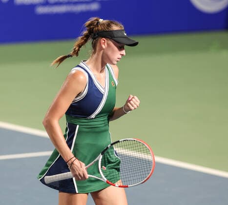September 14, 2022, New Delhi, New Delhi, India: Chennai Open WTA, Tennis Damen 250 :.Maria TKACHEVA vs Varvana GRACHEVA (RUS)..Varvana GRACHEVA in action during the round of 32 .In Chennai on Tuesday defeated Maria TKACHEVA by 3-6,2-6 New Delhi India - ZUMAs280 20220914_zsp_s280_006 Copyright: xSeshadrixSukumarx