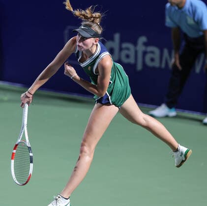 September 14, 2022, New Delhi, New Delhi, India: Chennai Open WTA, Tennis Damen 250 :.Maria TKACHEVA vs Varvana GRACHEVA (RUS)..Varvana GRACHEVA in action during the round of 32 .In Chennai on Tuesday defeated Maria TKACHEVA by 3-6,2-6 New Delhi India - ZUMAs280 20220914_zsp_s280_009 Copyright: xSeshadrixSukumarx