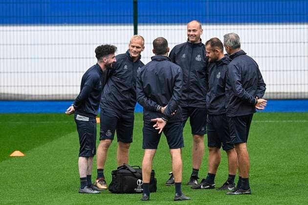 LEUVEN, BELGIUM - SEPTEMBER 14 : Geraerts Karel head coach of Union St-Gilloise during a practice session prior of the UEFA Europa League match between Union St-Gilloise and Malmö FF at the King Power Stadium at den Dreef on September 14, 2022 in Leuven, Belgium, 14 09 2022 ( Union ST-Gilloise practice session. PhotoNews Panoramic 