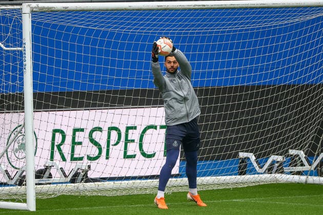 Union s goalkeeper Lucas Pirard pictured during a training session of Belgian soccer team Royale Union Saint-Gilloise, Wednesday 14 September 2022 in Leuven, in preparation of tomorrow s game against Swedish team FC Malmo on day 2 of the Uefa Europa League group stage. DAVIDxPINTENS  x44278188x