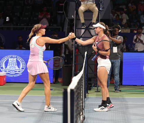 September 14, 2022, New Delhi, New Delhi, India: Chennai Open WTA, Tennis Damen 250 :..Chennai Open WTA 250 :.Rebecca PETERSON SWE vs.Linda FRUHVIRTOVA CZE..Linda FRUHVIRTOVA CZE defeated PETERSON by 4-6,2-6 in Chennai on Wednesday. New Delhi India - ZUMAs280 20220914_zsp_s280_035 Copyright: xSeshadrixSukumarx