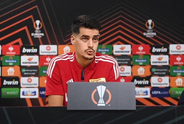 Football, men, season 2022 2023, Europa League, press conference training before Sporting Braga 1 FC Union Berlin, Diogo Leite 1 FC Union Berlin , 14 09 2022, Copyright: xMatthiasxKochx