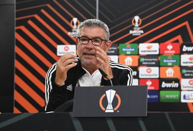 Football, men, season 2022 2023, Europa League, press conference training before the Sporting Braga 1 FC Union Berlin, coach Urs Fischer 1 FC Union , 14 09 2022, Copyright: xMatthiasxKochx