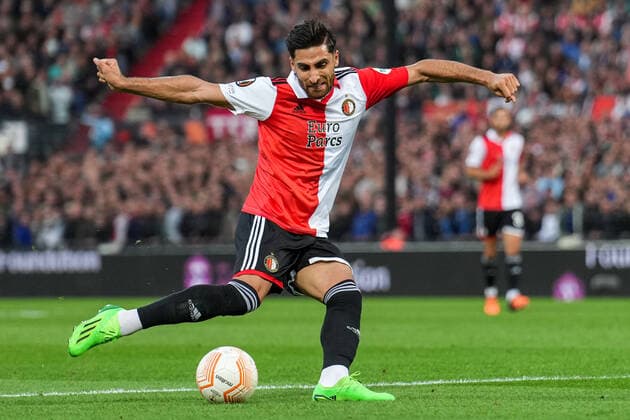 UEFA Europa League: Feyenoord v SK Sturm Graz Rotterdam - Alireza Jahanbakhsh of Feyenoord scores the 4-0 during the match between Feyenoord v SK Sturm Graz at Stadion Feijenoord De Kuip on 15 September 2022 in Rotterdam, Netherlands. Copyright: xTomxBodex