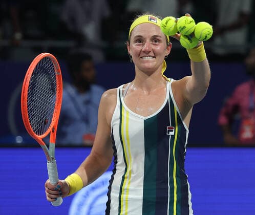 September 11, 2022, Chennai, Tamil Nadu, India: Chennai Open WTA, Tennis Damen 250 : ..Nadia PODOROSKA ARG vs.Tatjana MARIA GER..PODOROSKA in action & defeated MARIA By 3-6, 6-2,6-6,6-7. Chennai India - ZUMAs280 20220911_zsp_s280_100 Copyright: xSeshadrixSukumarx