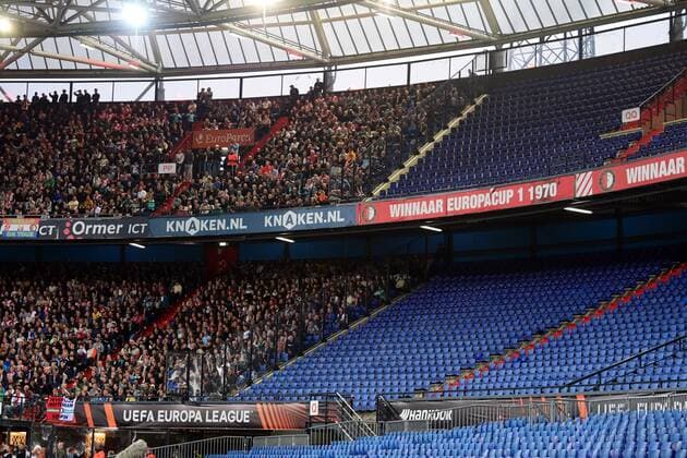 ROTTERDAM Empty stands during the UEFA Europa League Group F match between Feyenoord and Sturm Graz at Feyenoord Stadion de Kuip on September 15, 2022 in Rotterdam, Netherlands ANP OLAF KRAAK UEFA Europa League group F 2022 2023 xVIxANPxSportx xxANPxIVx 454818092 originalFilename: 454818092.jpg
