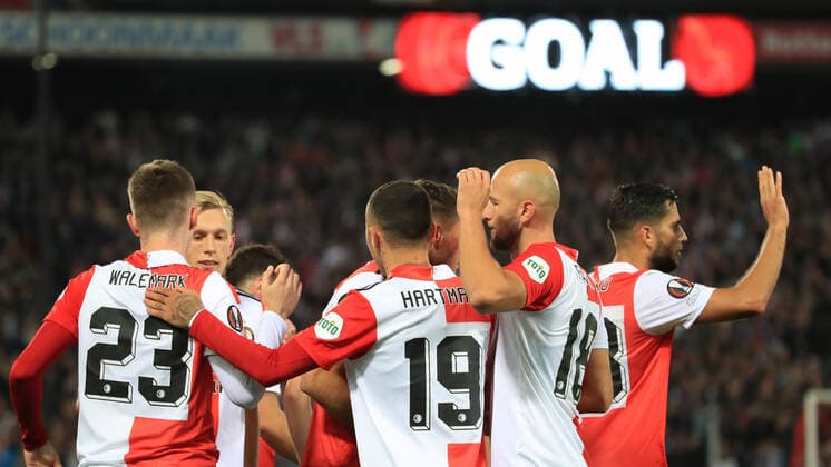 SOCCER - UEFA EL, Feyenoord vs Sturm ROTTERDAM, NETHERLANDS,15.SEP.22 - SOCCER - UEFA Europa League, group stage, Feyenoord Rotterdam vs SK Sturm Graz. Image shows the rejoicing of Feyenoord.  GEPAxpictures xMarioxBuehner