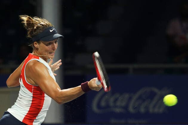 September 15, 2022, Chennai, Tamil Nadu, India: German tennis player TATJANA MARIA in action against Argentine tennis player N. Podoroska during the WTA, Tennis Damen tour Chennai Open 2022 Tennis tournament in Chennai. Chennai India - ZUMAl172 20220915_zip_l172_011 Copyright: xSrixLoganathanx