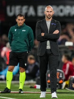 UEFA Europa League: Feyenoord v SK Sturm Graz Rotterdam - Strum Graz coach Christian Ilzer during the match between Feyenoord v SK Sturm Graz at Stadion Feijenoord De Kuip on 15 September 2022 in Rotterdam, Netherlands. Copyright: xTomxBodex
