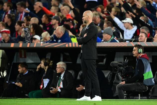 ROTTERDAM Strum Graz coach Christian Ilzer during the UEFA Europa League Group F match between Feyenoord and Sturm Graz at Feyenoord Stadion de Kuip on September 15, 2022 in Rotterdam, Netherlands ANP OLAF KRAAK UEFA Europa League group F 2022 2023 xVIxANPxSportx xxANPxIVx 454818954 originalFilename: 454818954.jpg