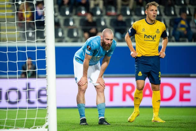 220915 Jo Inge Berget of Malmö FF looks dejected during the UEFA Europa League match between Royale Union Saint Gilloise and Malmö FF on September 15, 2022 in Leuven Photo Christian Örnberg BILDBYRAN COP 166 CO0231 football football soccer fotball uefa europa league royale union saint gilloise malmö ff bbeng depp,  Copyright: CHRISTIANxÖRNBERG BB220915CO029
