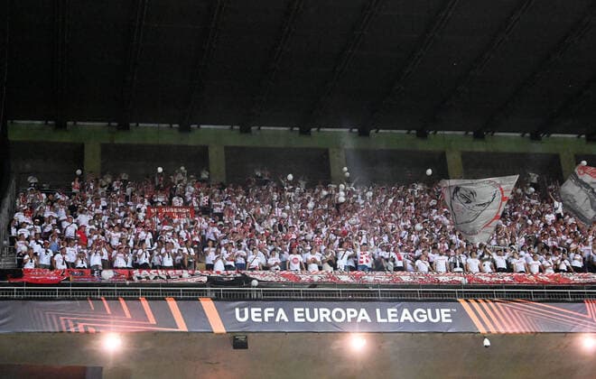 Football, men, season 2022 2023, Europa League, Sporting Braga 1 FC Union Berlin group stage, Group D, Matchday 2 , Fans of Union, 15 09 2022, Copyright: xMatthiasxKochx