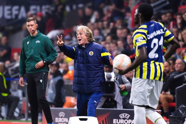 Fußball, EL, Stade Rennes - Fenerbahce IStanbul Jorge Jesus ( entraineur Fenerbahce ) - FOOTBALL : Rennes vs Fenerbahce - Ligue Europa - Rennes - 15 09 2022 FedericoPestellini Panoramic 