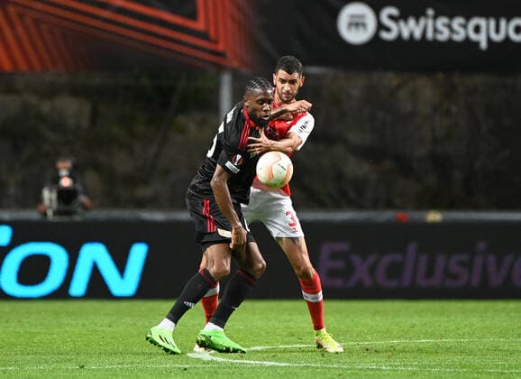 Football, Men, 2022 2023 season, Europa League, Sporting Braga 1 FC Union Berlin Group Stage, Group D, Matchday 2 , v l Jordan Siebatcheu Pefok, 1 FC Union Berlin , Vitor Tormena SC Braga , 15 09 2022, Copyright: xMatthiasxKochx