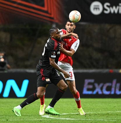 Football, Men, 2022 2023 season, Europa League, Sporting Braga 1 FC Union Berlin Group Stage, Group D, Matchday 2 , v l Jordan Siebatcheu Pefok, 1 FC Union Berlin , Vitor Tormena SC Braga , 15 09 2022, Copyright: xMatthiasxKochx