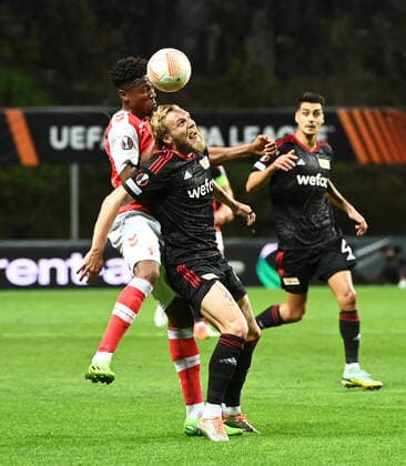Football, Men, Season 2022 2023, Europa League, Sporting Braga 1 FC Union Berlin Group Stage, Group D, Matchday 2 , v l Simon Banza SC Braga , Tymoteusz Puchacz 1 FC Union Berlin , Diogo Leite 1 FC Union Berlin , 15 09 2022, Copyright: xMatthiasxKochx