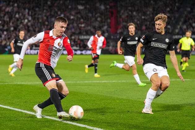 UEFA Europa League: Feyenoord v SK Sturm Graz Rotterdam - Patrik Walemark of Feyenoord during the match between Feyenoord v SK Sturm Graz at Stadion Feijenoord De Kuip on 15 September 2022 in Rotterdam, Netherlands. Copyright: xYannickxVerhoevenx