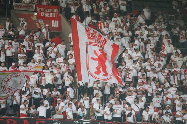 Fußball, EL, Sporting Braga - 1. FC Union Berlin FOOTBALL, FUSSBALL - Fans of FC Union Berlin during the Europa League match between SC Braga and FC Union Berlin. Estadio Municipal de Braga, Portugal, 15th September 2022. Photo: IMAGO Pedro Benavente