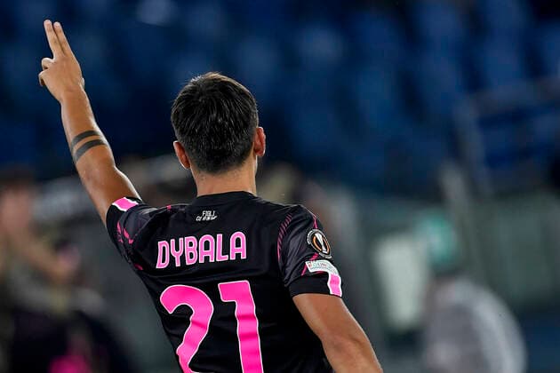 Fußball, EL, AS Rom - HJK Helsinki Paulo Dybala of AS Roma celebrates after scoring the goal of 1-0 during the Europa League Group C football match between AS Roma and HJK Helsinki at Olimpico stadium in Roma (Italy), September 15th, 2022. Photo Andrea Staccioli Insidefoto andreaxstaccioli