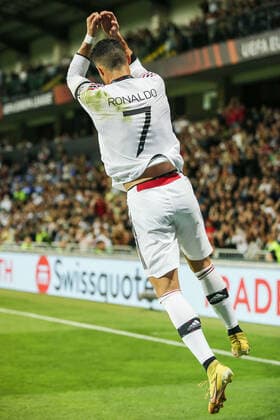 Fußball, EL, Sheriff Tiraspol - Manchester United UEFA Europa League Sheriff Tiraspol v Manchester United, ManU Cristiano Ronaldo celebrating a goal during the UEFA Europa League match Sheriff Tiraspol vs Manchester United at Sheriff Sports Complex, Tiraspol, Republic of Moldova, 15th September 2022 (Photo by Stefan Constantin News Images) Tiraspol Sheriff Sports Complex Transnistria Republic of Moldova Copyright: xStefanxConstantin NewsxImagesx