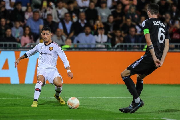 Fußball, EL, Sheriff Tiraspol - Manchester United UEFA Europa League Sheriff Tiraspol v Manchester United, ManU Cristiano Ronaldo during the UEFA Europa League match Sheriff Tiraspol vs Manchester United at Sheriff Sports Complex, Tiraspol, Republic of Moldova, 15th September 2022 (Photo by Stefan Constantin News Images) Tiraspol Sheriff Sports Complex Transnistria Republic of Moldova Copyright: xStefanxConstantin NewsxImagesx
