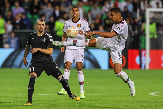 Fußball, EL, Sheriff Tiraspol - Manchester United UEFA Europa League Sheriff Tiraspol v Manchester United, ManU Casemiro during the UEFA Europa League match Sheriff Tiraspol vs Manchester United at Sheriff Sports Complex, Tiraspol, Republic of Moldova, 15th September 2022 (Photo by Stefan Constantin News Images) Tiraspol Sheriff Sports Complex Transnistria Republic of Moldova Copyright: xStefanxConstantin NewsxImagesx