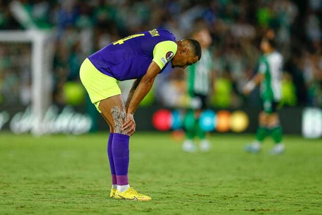Mandatory Credit: Photo by Pressinphoto Shutterstock (13393677k) Olivier Verdon of Ludogorets Razgrad at full time Real Betis v PFC Ludogorets, UEFA Europa League, Group C, date 2. Football, Benito Villamarin Stadium, Sevilla, Spain - 13 Sep 2022 Editorial use only Real Betis v PFC Ludogorets, UEFA Europa League, Group C, date 2. Football, Benito Villamarin Stadium, Sevilla, Spain - 13 Sep 2022 Editorial use only Copyright: xPressinphoto Shutterstockx 13393677k