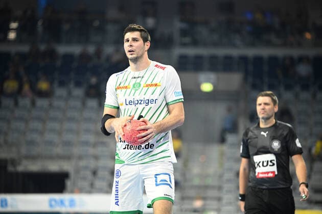 Handball I Men I Season 2022 2023 I Liqui Moly Handballbundesliga I 3 Matchday I Rhein Neckar Löwen SC DHfK Leipzig I 15 09 2022 Marko Mamic 14, SC DHfK Leipzig Mannheim SAP Arena Baden Württemberg Germany Copyright: xLobeca MaxxKrausex