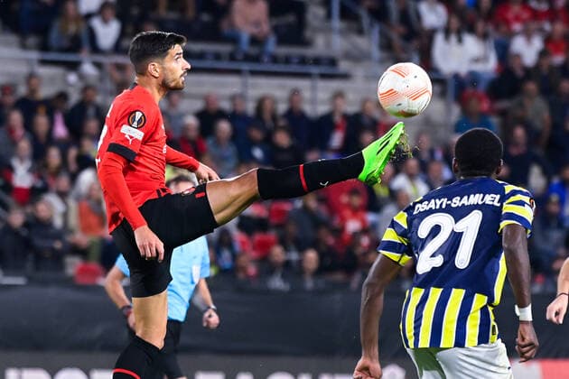Martin Terrier ( 7 - Rennes ) - FOOTBALL : Rennes vs Fenerbahce - Ligue Europa - Rennes - 15 09 2022 FedericoPestellini Panoramic 