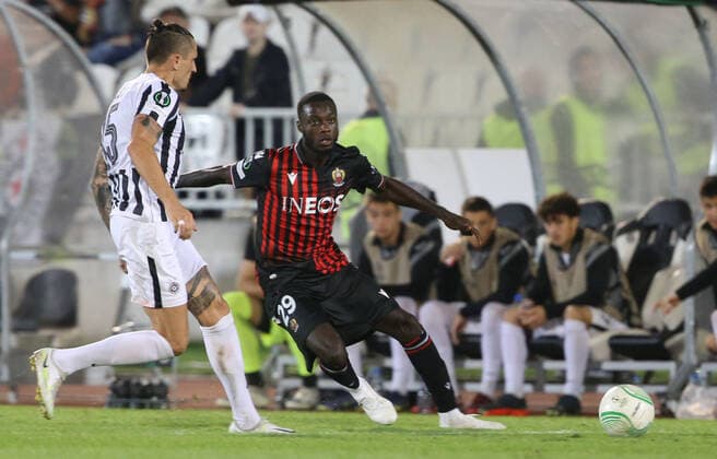 Nicolas Pepe OGC Nice FOOTBALL : Partizan vs OGC Nice - UEFA Conference Ligue - 15 09 2022 AleksandarDjorovic Panoramic 