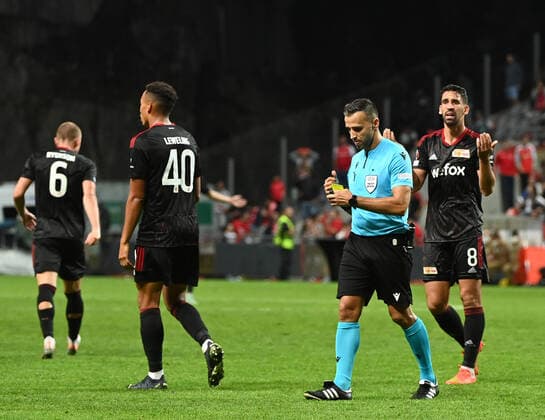 Football, Men, 2022 2023 season, Europa League, Sporting Braga 1 FC Union Berlin 1 0, Group Stage, Group D, Matchday 2 , v l Julian Ryerson 1 FC Union , Jamie Leweling 1 FC Union Berlin , referee Filip Glova SVK , Rani Khedira 1 FC Union Berlin , 15 09 2022, Copyright: xMatthiasxKochx