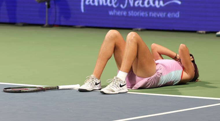 September 17, 2022, Chennai, Tamil Nadu, India: Chennai Open WTA, Tennis Damen 250 :..Nadia PODOROSKA ARG vs.Linda FRUHVIRTOVA CZE.Nadia PODOROSKA in action...Linda FRUHVIRTOVA CZE won by 7-5,2-6,4-6 Chennai India - ZUMAs280 20220917_zsp_s280_027 Copyright: xSeshadrixSukumarx