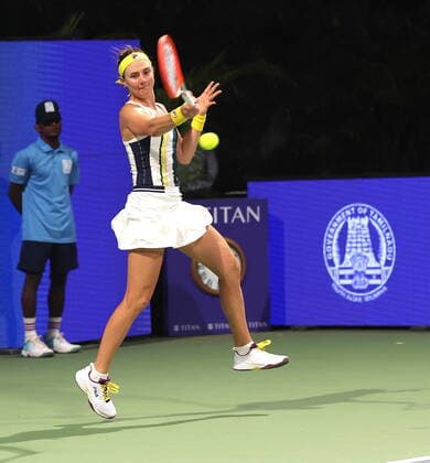 September 17, 2022, Chennai, Tamil Nadu, India: Chennai Open WTA, Tennis Damen 250 :..Nadia PODOROSKA ARG vs.Linda FRUHVIRTOVA CZE.Nadia PODOROSKA in action...Nadia PODOROSKA in action defeated by Linda FRUHVIRTOVA 7-5,2-6,4-6 Chennai India - ZUMAs280 20220917_zsp_s280_030 Copyright: xSeshadrixSukumarx
