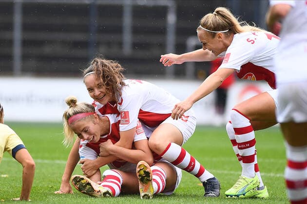 GERMANY, COLOGNE - SEPTEMBER 18, 2022: The match of Women Bundesliga 1.FC Koeln Frauen vs TSG 1899 Hoffenheim Frauen  Copyright: xVITALIIxKLIUIEVx